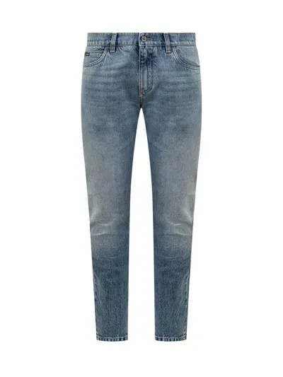 Dolce & Gabbana Jeans With Logo In Blue