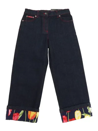 Dolce & Gabbana Junior Kids' 5 Pockets Trousers In Multi