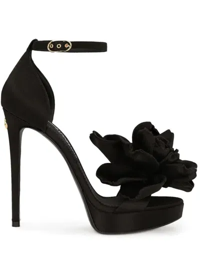 Dolce & Gabbana Women's Keira Platform Heel Sandals In Black