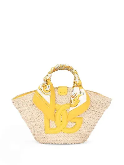 Dolce & Gabbana Kendra Straw Basket Bag