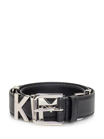 Dolce & Gabbana Kim X  Logo Belt In Black