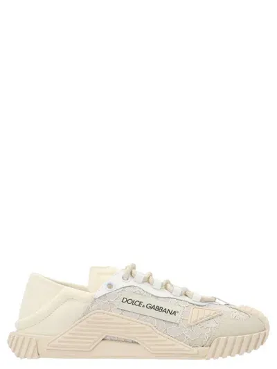 Dolce & Gabbana Lace Sneakers In White