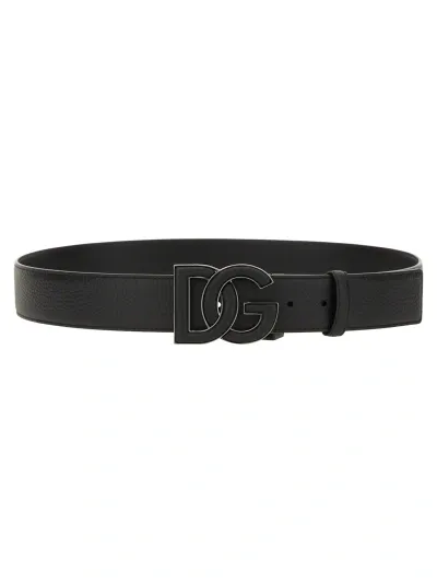 Dolce & Gabbana Leather Belt In Black