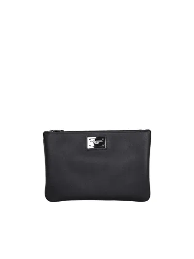 Dolce & Gabbana Leather Black Pouch