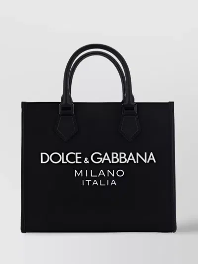 Dolce & Gabbana Logo Tote Bag In Black