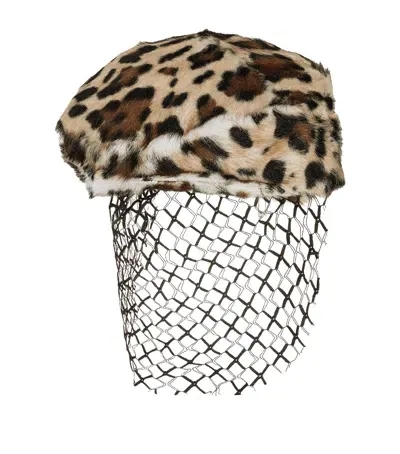 Dolce & Gabbana Leopard Print Hat In Animal Print