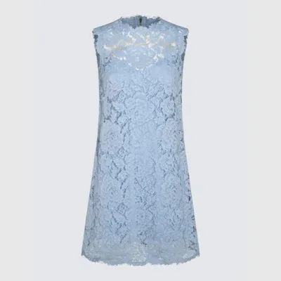 Dolce & Gabbana Light Blue Viscose Dress In Glicine