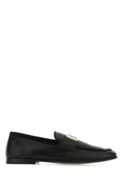 Dolce & Gabbana Black Leather Loafers