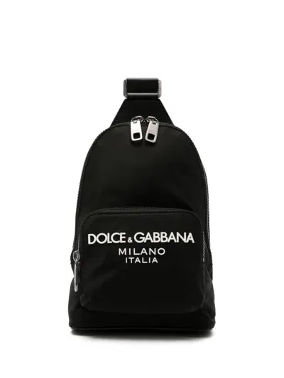 Dolce & Gabbana Backpack With Logo Application In Black  