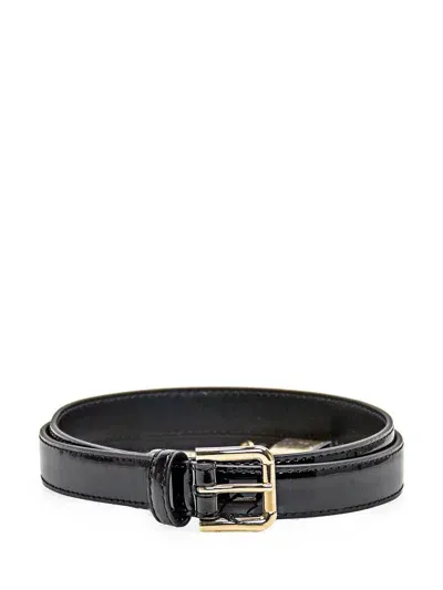 Dolce & Gabbana Black Leather Belt