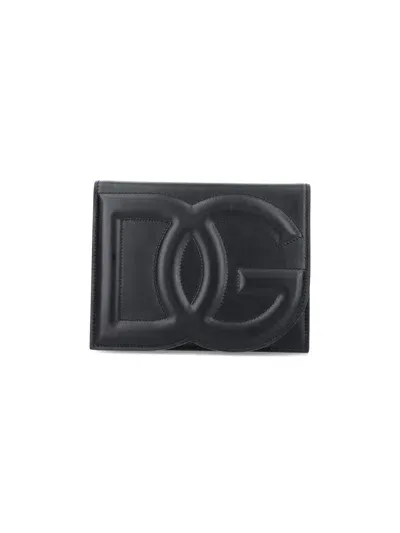 Dolce & Gabbana Logo Crossbody Bag In Black  