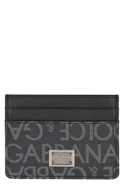 Dolce & Gabbana Logo Detail Leather Card Holder