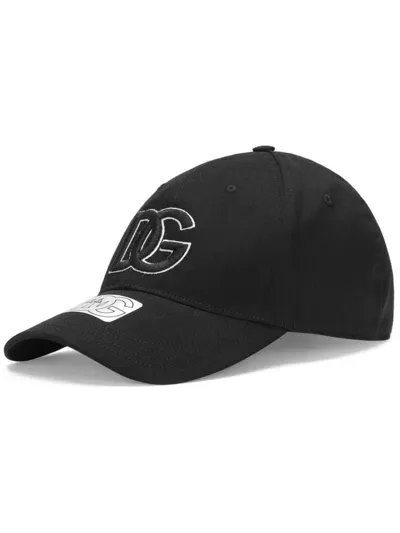 Dolce & Gabbana Logo-embroidered Baseball Cap In Black