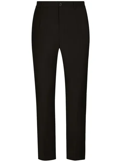 Dolce & Gabbana Straight-leg Tailored Trousers In Black