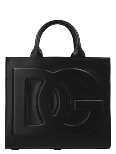 Dolce & Gabbana Logo Handbag In Black