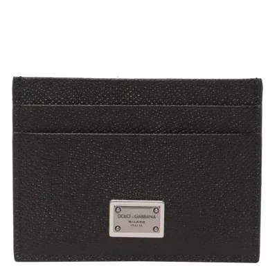 Dolce & Gabbana Logo Plaque Cards Holder In Black