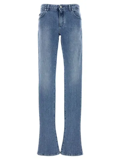 Dolce & Gabbana Light Blue Logo Plaque Jeans