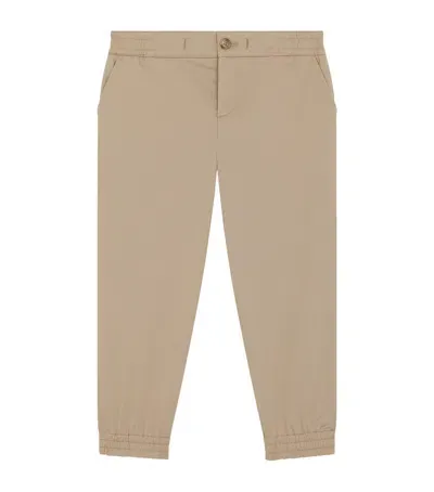 Dolce & Gabbana Kids' Logo Plaque Sweatpants In Neutral