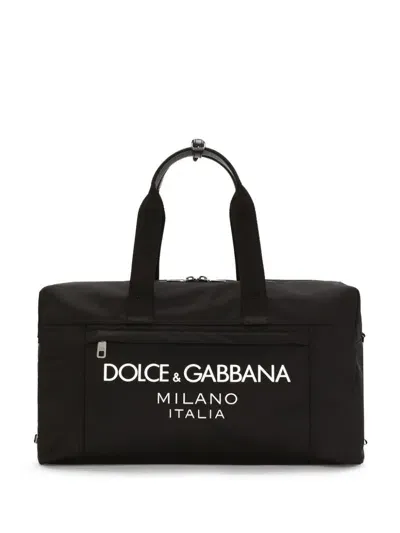 Dolce & Gabbana Logo-print Holdall In Black