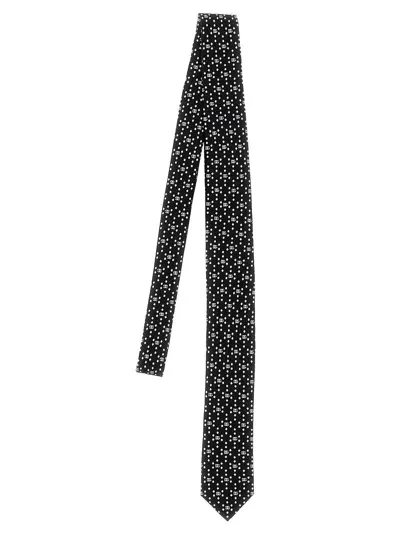 Dolce & Gabbana Logo-print Silk Tie In White