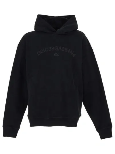 Dolce & Gabbana Logo Printed Hoodie In Black