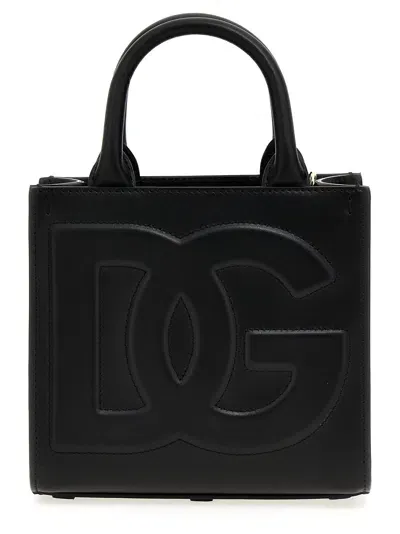 Dolce & Gabbana Logo Shopping Bag In Black