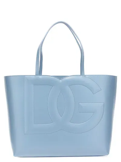 Dolce & Gabbana Logo Tote Bag In Blue