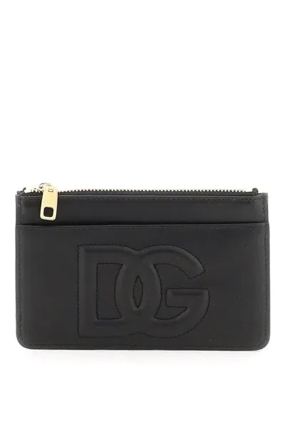 Dolce & Gabbana Logoed Cardholder In Black