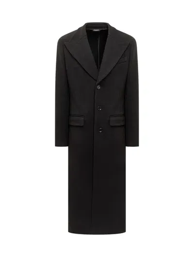 Dolce & Gabbana Long Coat In Black