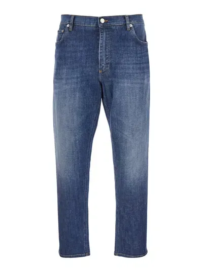 Dolce & Gabbana Loom 35 Jeans Dg Back In Blu