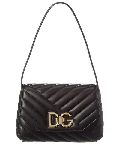 Dolce & Gabbana Quilted Lop Shoulder Bag In Black