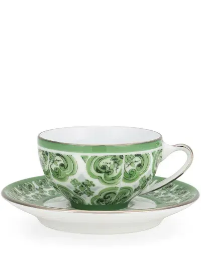 Dolce & Gabbana Maiolica-print Expresso Cup In White