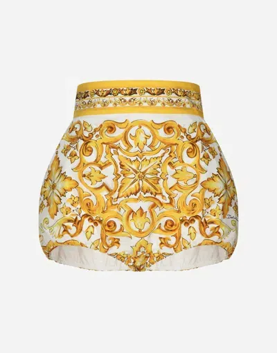 Dolce & Gabbana Majolica-print Cotton Poplin Balloon Culottes