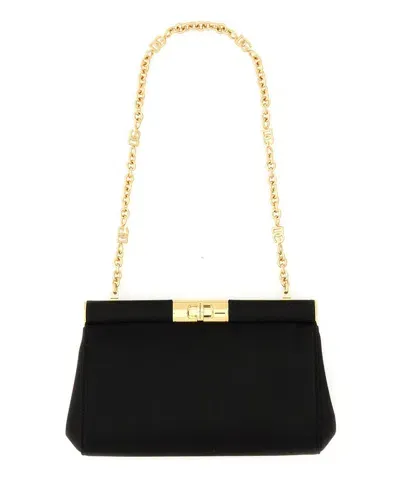 Dolce & Gabbana Marlene Small Shoulder Bag In Black