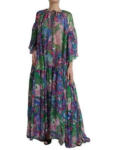 Pre-owned Dolce & Gabbana Maxikleid Aus Geblumtem Seidenkaftan - Dresses - Multi -size