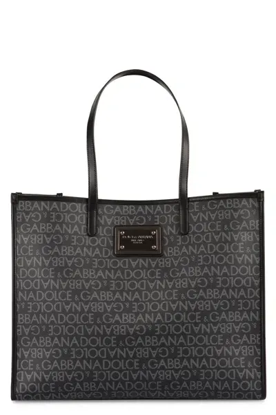 Dolce & Gabbana Men's Large Tote In Grey