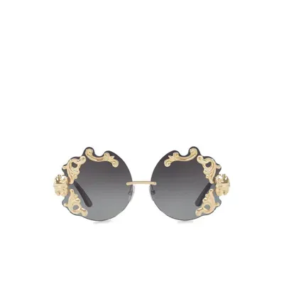 Dolce & Gabbana Metal Sunglasses In Black