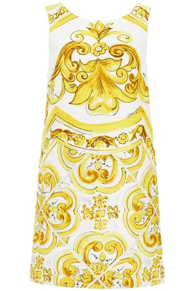 Dolce & Gabbana "mini Brocade Dress With Mai In White