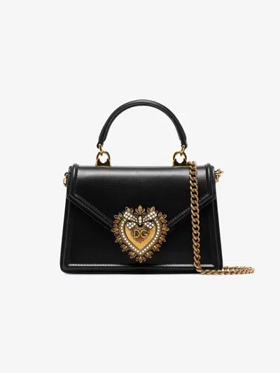 Dolce & Gabbana Mini Devotion Tote Bag In Black