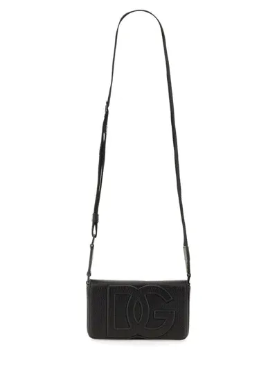 Dolce & Gabbana Mini Leather Bag In Black