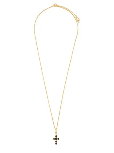 Dolce & Gabbana Necklace With Logo And Charm In Gold