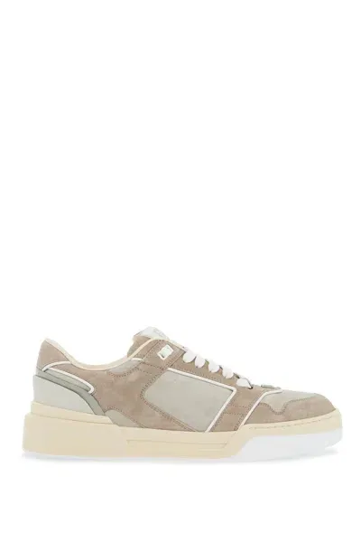 Dolce & Gabbana New Suede Roma Sneakers For Men And In Cream