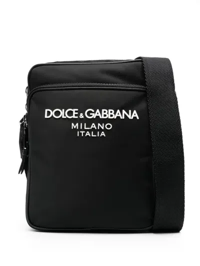 Dolce & Gabbana Nylon Crossbody Bag In Black