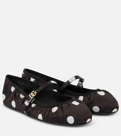 Dolce & Gabbana Polka Dot Ballet Flats In Multicolor