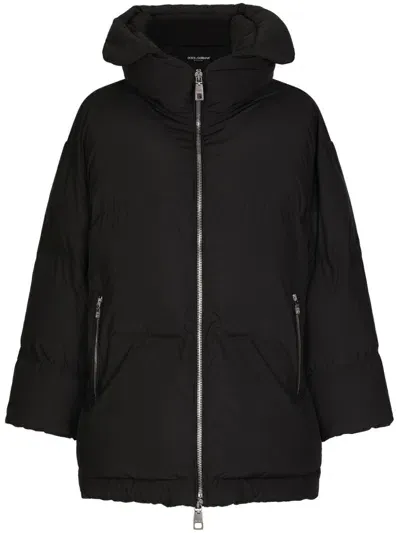 Dolce & Gabbana Oversized Puffer Jacket In Black