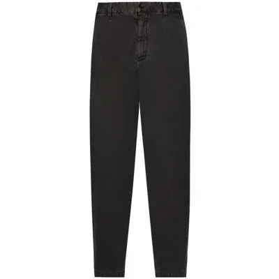 Dolce & Gabbana Garment-dyed Trousers In Black