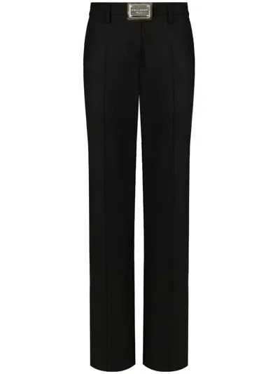 Dolce & Gabbana Elegant Black Straight Leg Pants For Women