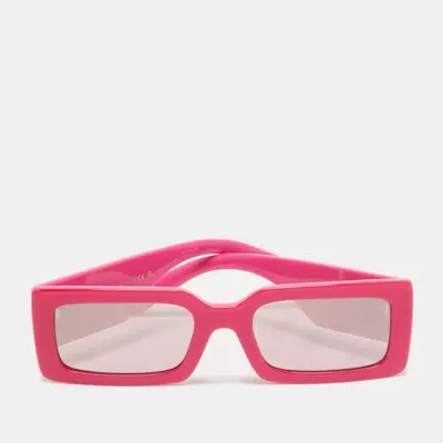 Pre-owned Dolce & Gabbana Pink Mirrored Dg 4416 Square Sunglasses