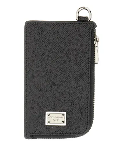 Dolce & Gabbana Plaque Wallet In Black