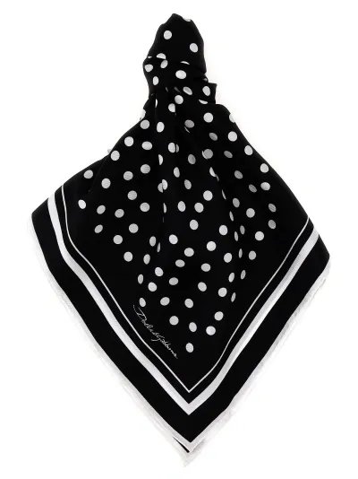 Dolce & Gabbana Polka Dot Scarf In Multi